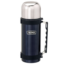 thermos Heritage Steel Flask 1 Litre Blue