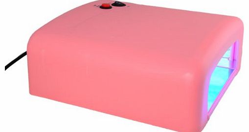 THG 36W Pink UV Shellac Saloon Spa Acrylic Gel Curing Lamp Gelish Timer Light Nail Dryer Manicure With 4 pcs 9 Watt Light Tube