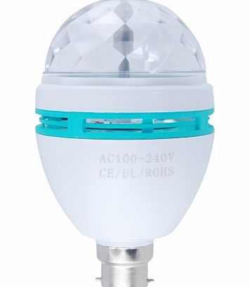 THG B22 Auto 3W RGB Rotating LED Mini Party Dance Light Bulb Club Fashion Lamp