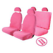 Think Pink Set - Seatcovers, Steering Wheel
