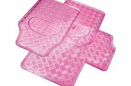 Think Pink SWTP10 Checker Plate Car Mat Set