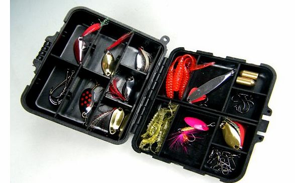 thkfish 1set(33pcs in 1box) Laser Spinner Metal Lure Soft Fishing Lure Box Set Kit