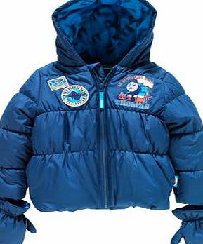 Thomas and Friends Boys Puffer Coat with Mittens