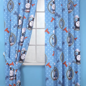 Thomas and Friends Circles Curtains (72 inch drop)