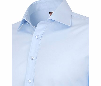 Solid Single Cuff Shirt, Pale Blue