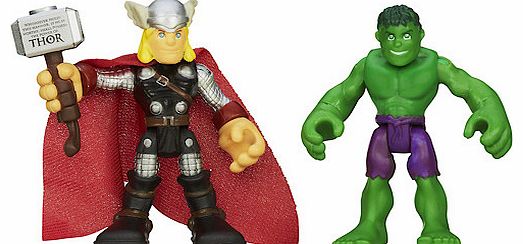 Thor Playskool Heroes - 6cm Hulk and Thor Figures