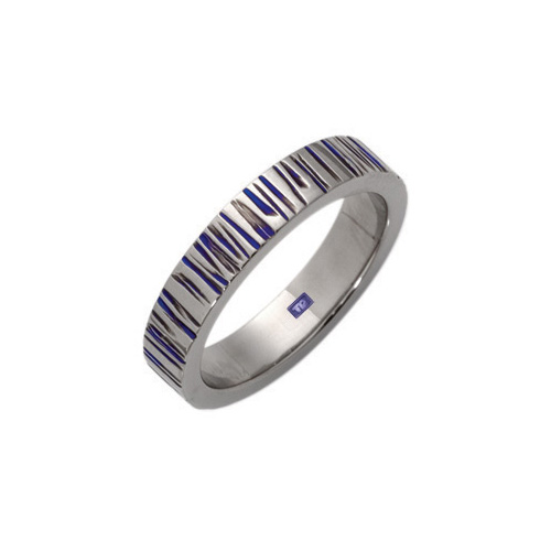 4mm Blue Grain Ring in Titanium by Ti2