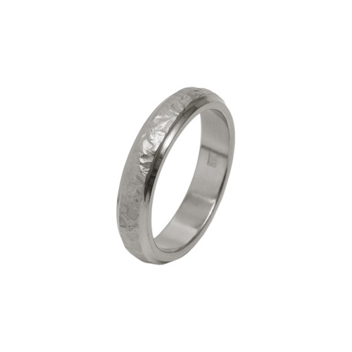 4mm Hammered Finish Ring in Titanium by Ti2