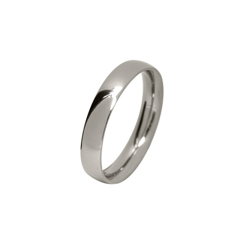 4mm Low Profile Court Shape Ring in Titanium by Ti2