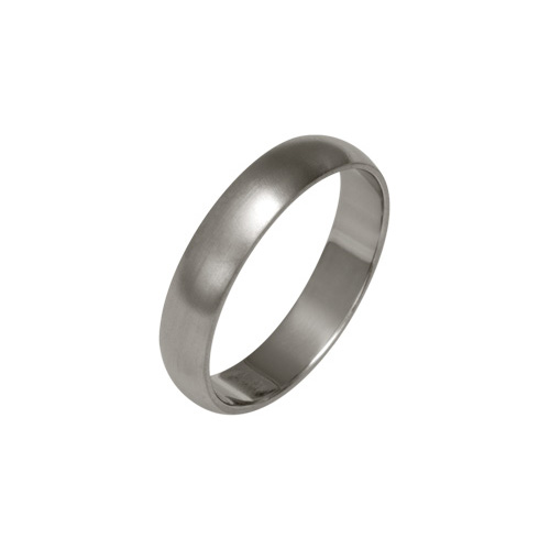 4mm Low Profile D Shape Ring in Titanium by Ti2
