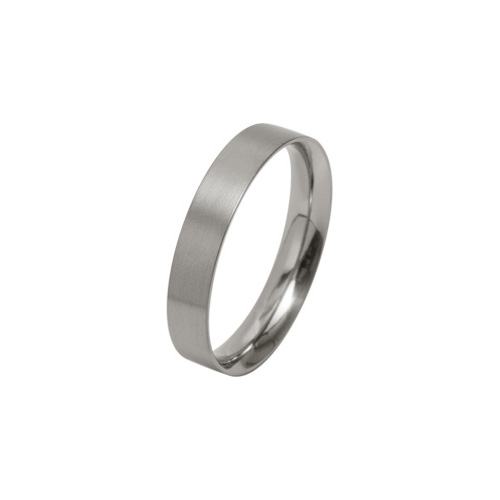 4mm Low Profile Flat Court Shape Ring in Titanium by Ti2