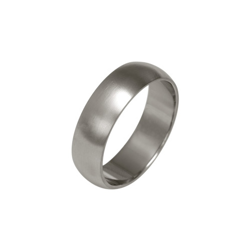 6mm Low Profile D Shape Ring in Titanium by Ti2