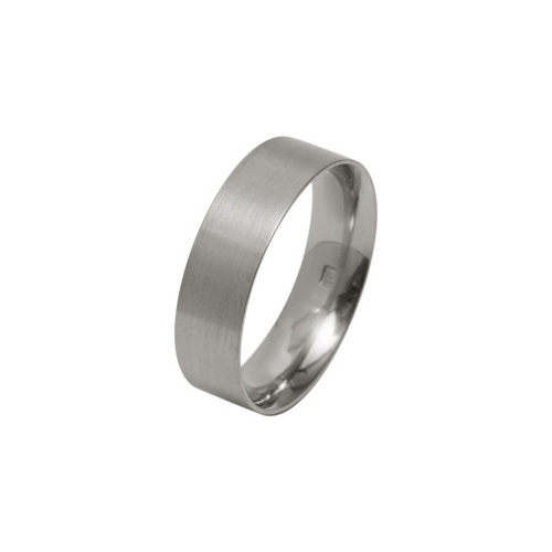6mm Low Profile Flat Court Ring in Titanium by Ti2