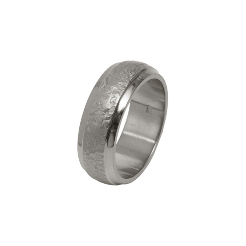 8mm Hammered Finish Ring in Titanium by Ti2