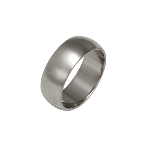 8mm Low Profile D Shape Ring in Titanium by Ti2