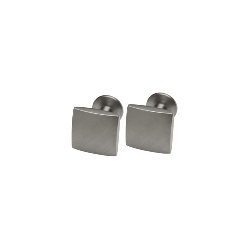 Ti2 Titanium Square Cufflinks in Titanium with Matt Finish by Ti2