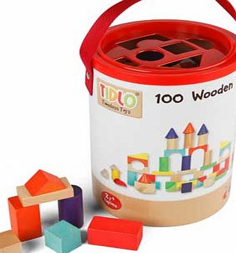 Tidlo Tildo Wooden Blocks in Tub