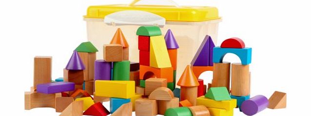 Tidlo Wooden Blocks In A Tub (100 Pieces)