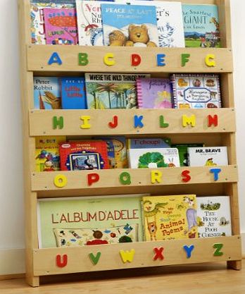 Tidy Books - The Childrens Bookcase Company - The Original Childrens Bookcase and Book Display with 3D Alphabet in Natural Capital