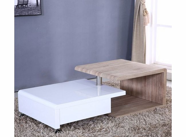 Tiffany Two Tone Swivel Base Coffee Table