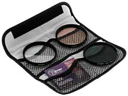 tiffen Filter Kit (UV Protector, Circular Polarising and 812 Warm)   Filter Case - andOslash; 55mm