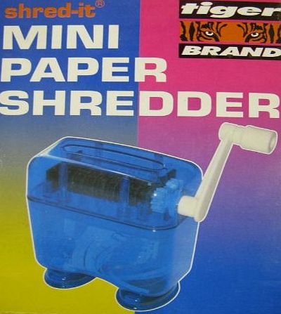 Tiger shred it mini manual hand powered paper shredder