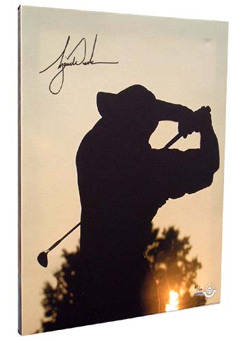 Tiger Woods Autographed Shot in the Dark Photo-to-Art-on-Canvas