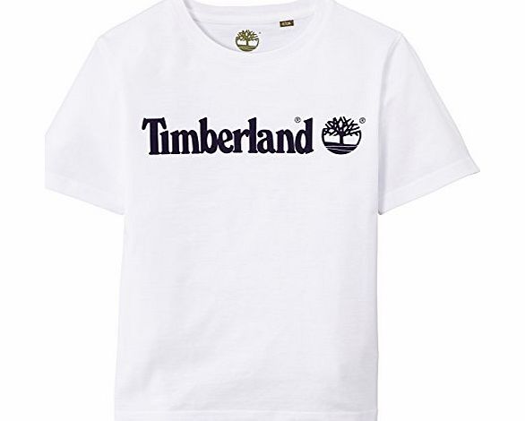 Timberland Boys T25H37/10B14A Short Sleeves T-Shirt, White, 14 Years