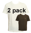 Brown and White T-Shirts (2 Pack)