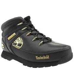 Timberland Female Euro Sprint Leather Upper Casual in Black and Gold, Dark Brown
