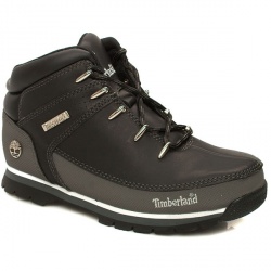 Timberland Female Euro Sprint Leather Upper Casual in Black and Silver, Brown