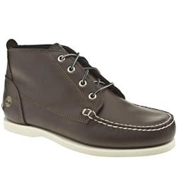 Male Classic Boat Chukka Leather Upper Casual Boots in Brown