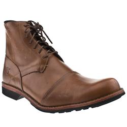 Male Earthkeeper 6 Inch Zip Boot Leather Upper Casual Boots in Tan