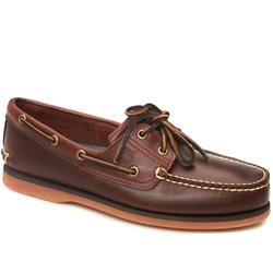 Male Erland Classic Boat Leather Upper Lace up in Brown