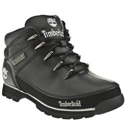 Male Eurosprint Leather Upper Casual Boots in Black and Silver