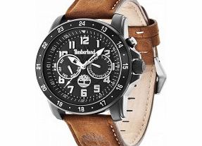 Timberland Mens Bellamy Brown Leather Strap Watch