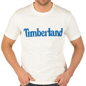 Timberland Mens Logo T-Shirt White