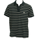 Timberland Navy and White Stripe Pique Polo Shirt