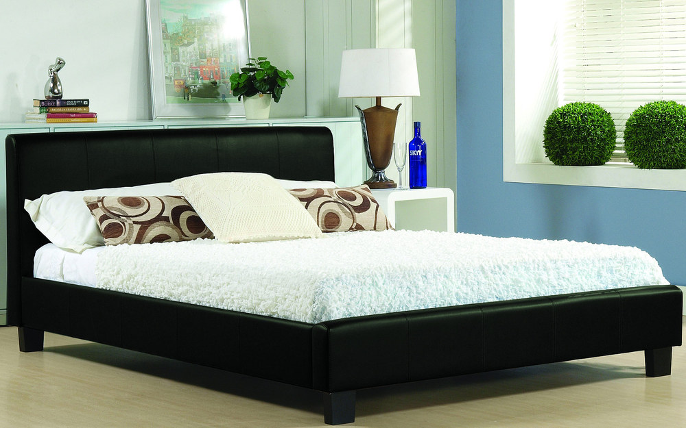 Time Living Hamburg Faux Leather Bedstead,