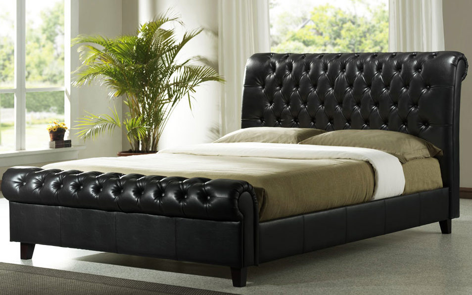 Time Living Richmond Faux Leather Bedstead,