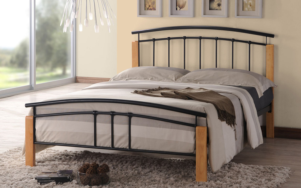 Time Living Tetras Metal Bedstead, Double, No