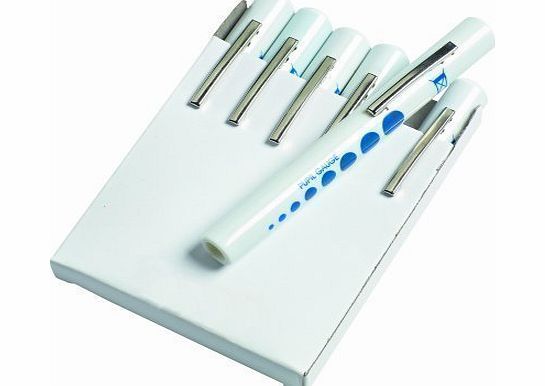 Timesco Disposable Pen Torch With Pupil Gauge, Pack of 6