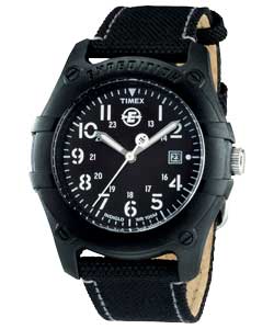 Gents Expedition Black Strap Watch