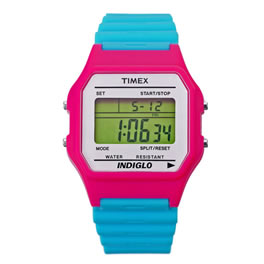 Hot Pink/ Blue Digital Watch