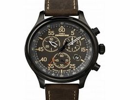 Timex Mens Black Brown Expedition Field