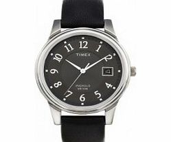 Timex Mens Black Dress Strap Watch