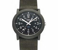 Timex Mens Black Green Camper Expedition Watch