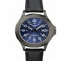Timex Mens Classic Black Leather Strap Watch