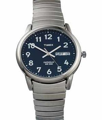 Timex Mens Classic Indiglo Blue Dial Expander