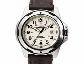 Timex Mens Cream Brown Expedition Rugged Metal